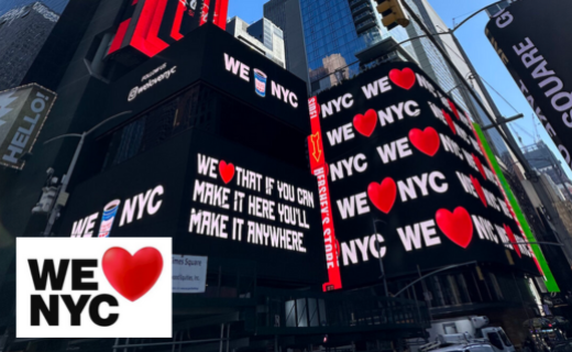 La nouvelle marque Â« WeðŸ§¡NYC Â» - Source: The Partnership for New York City