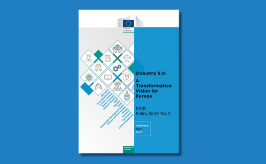Jaquette de la note "Industrie 5.0 A vision for Europe"