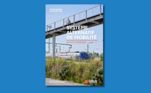 Couverture du rapport système Alternatif de Mobilité (image d'un train dans les herbes)