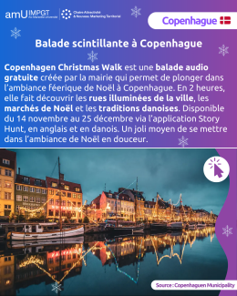 Initiative du 10ème jour du calendrier de l'avent parlant des balades guidées de Noeël à Copenhague 