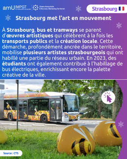 Fiche de veille sur l'initiative de Strasbourg de faire de l'art sur les transports en commun