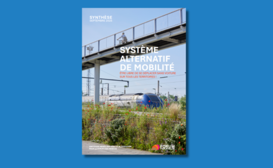 Couverture du rapport système Alternatif de Mobilité (image d'un train dans les herbes)