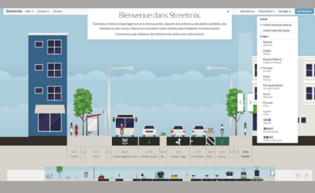 Streetmix ou comment faciliter la collaboration dans les projets d’aménagement urbains 